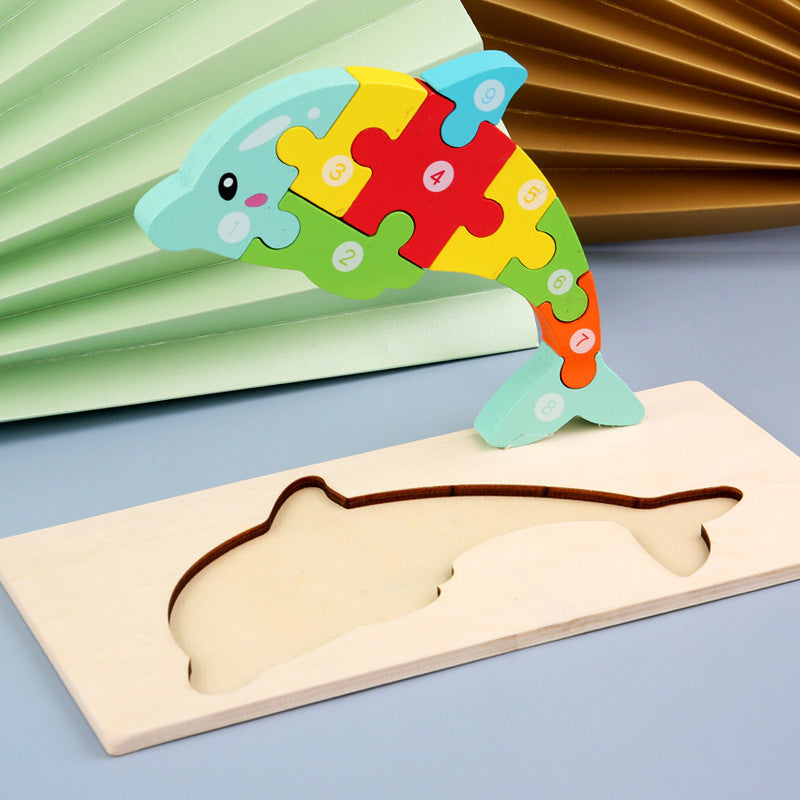Count, Match and Play - 3D Animal & Vehicles Wooden Puzzle with Numbers